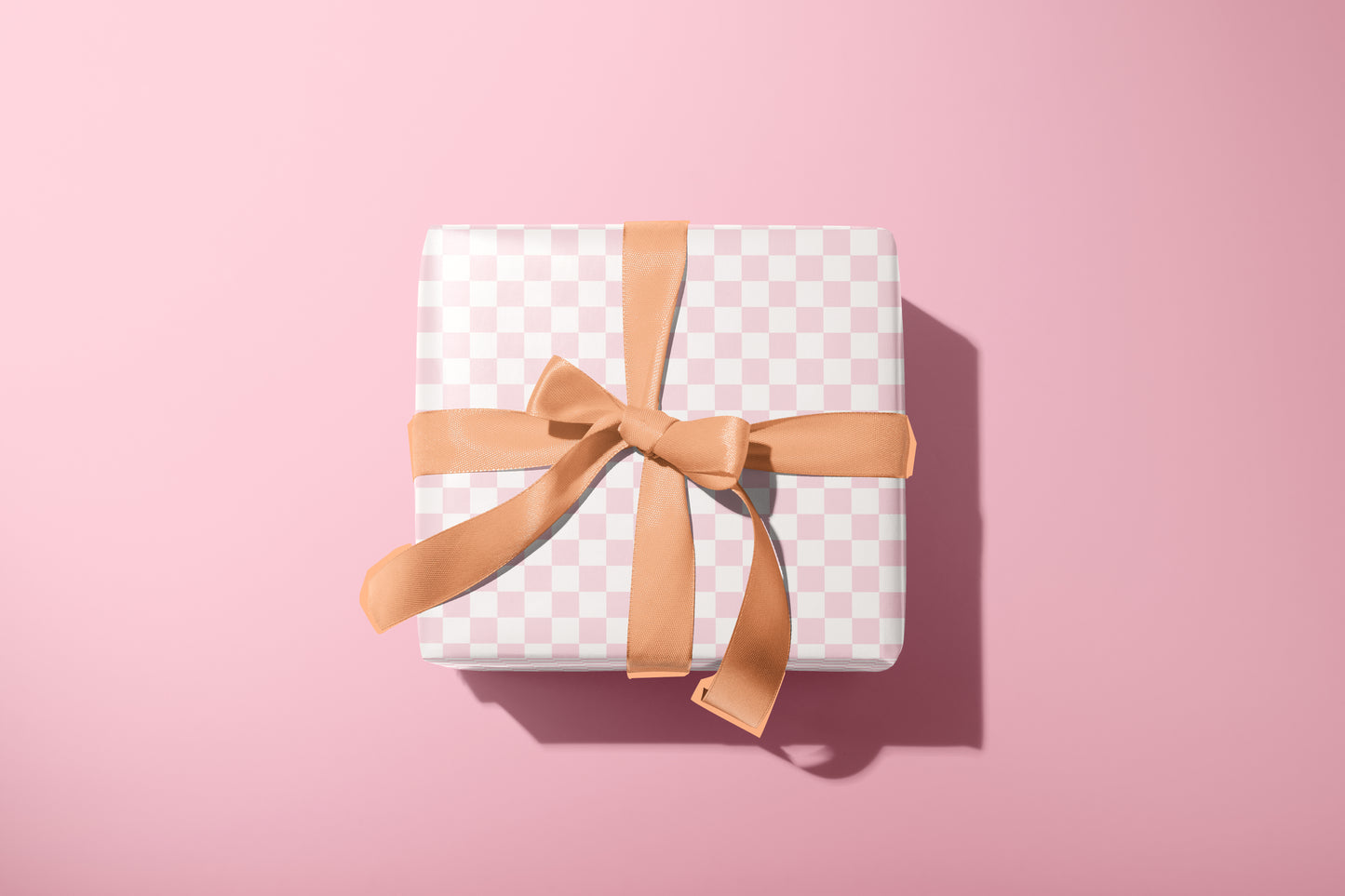 Pink Checkerboard Wrapping Paper