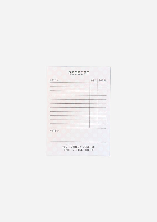 A6 Polka Dot Receipt Notepad