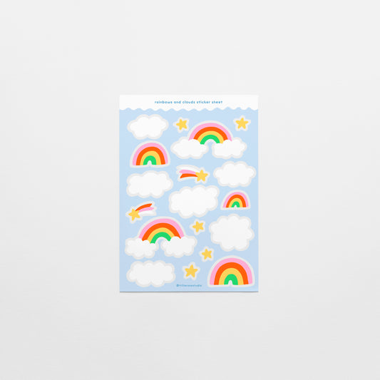 Rainbows and Clouds Sticker Sheet