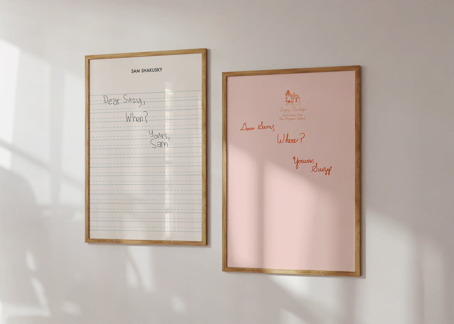 Dear Sam... Wes Anderson Letter Print