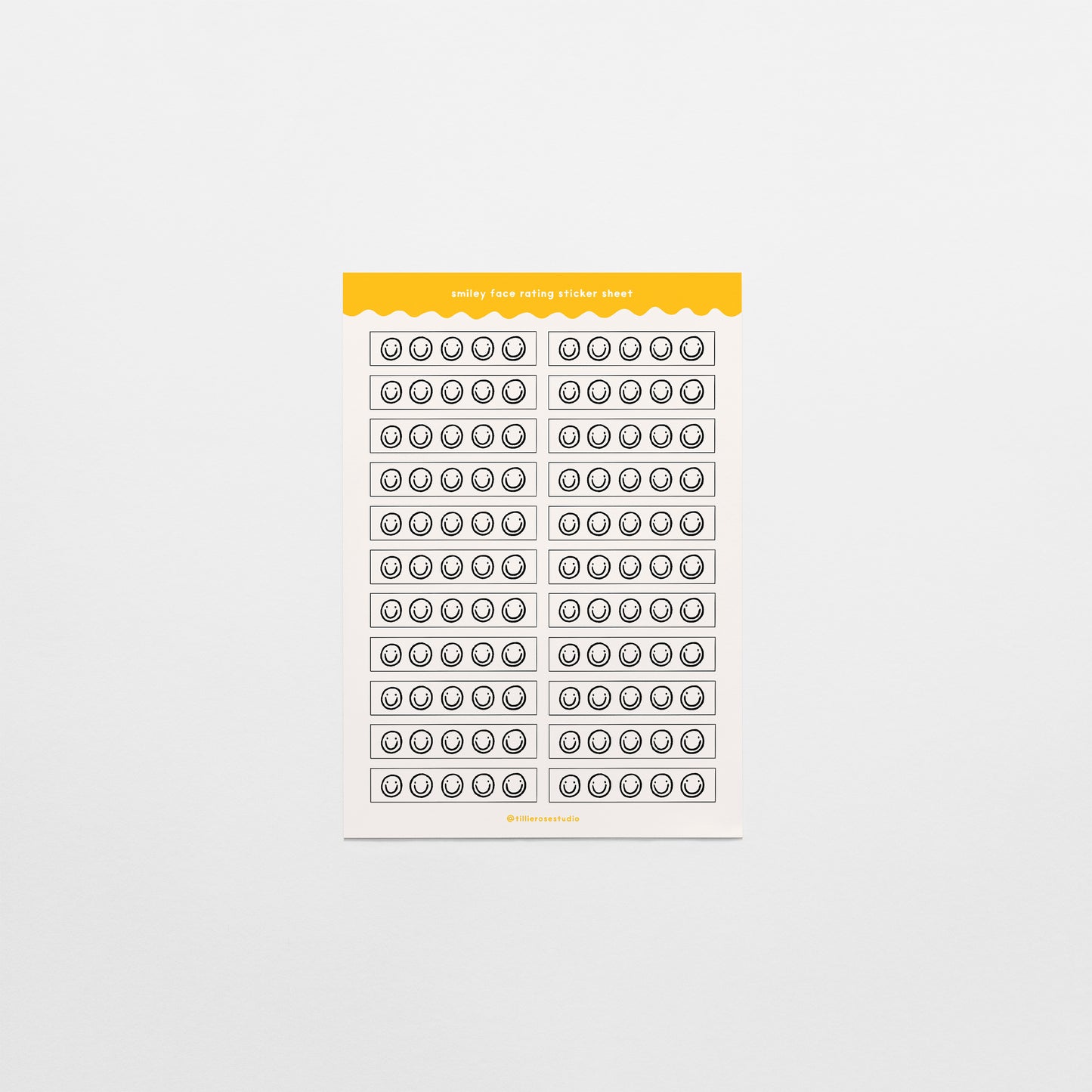 Smiley Face Rating Sticker Sheet