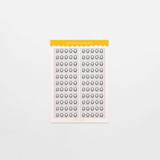Smiley Face Rating Sticker Sheet