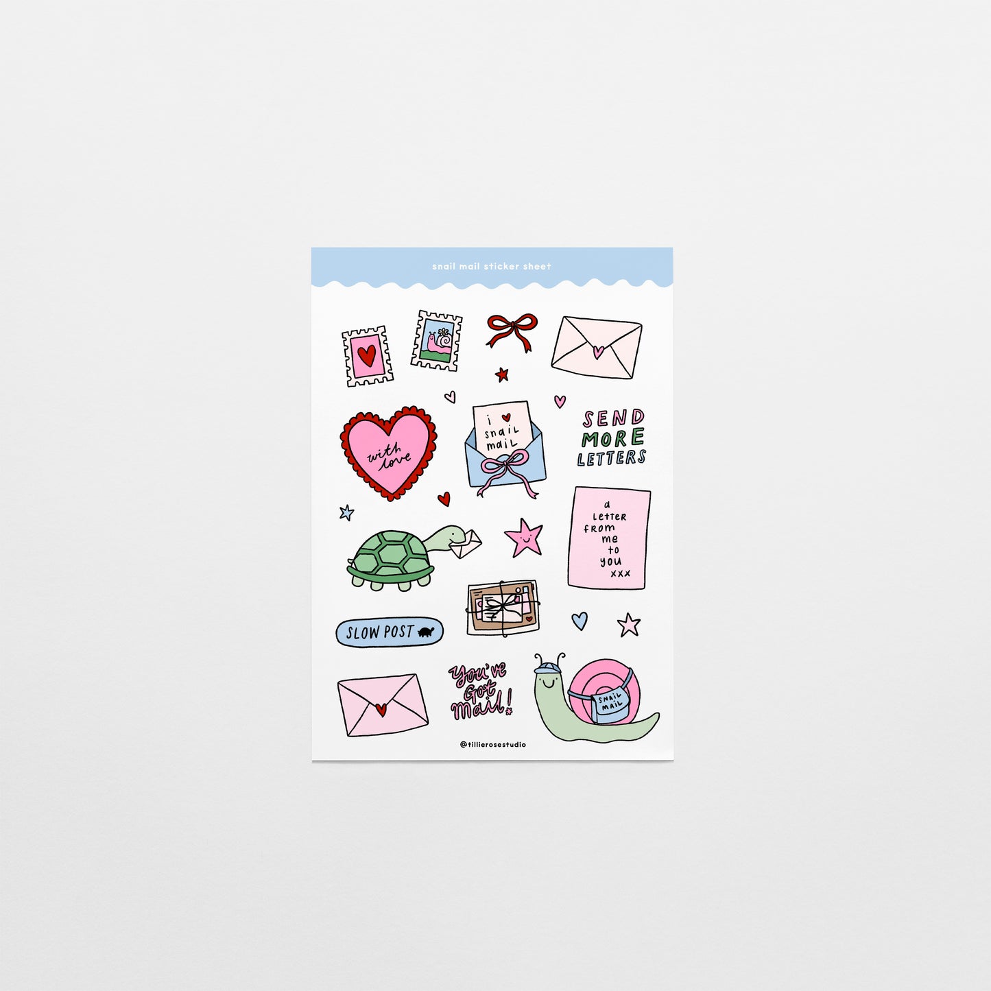 Snail Mail Sticker Sheet