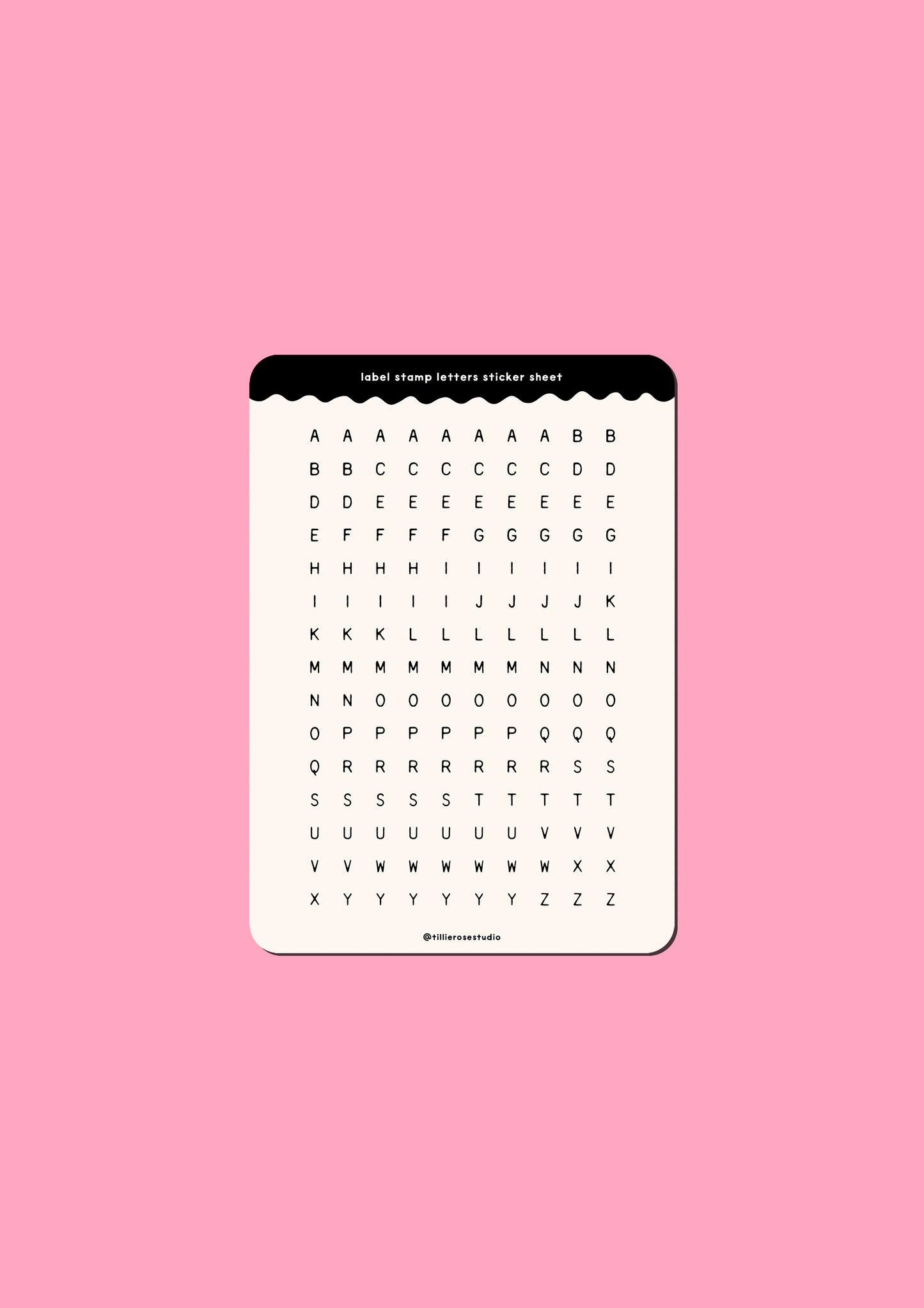 Off White Label Stamp Letters Sticker Sheet