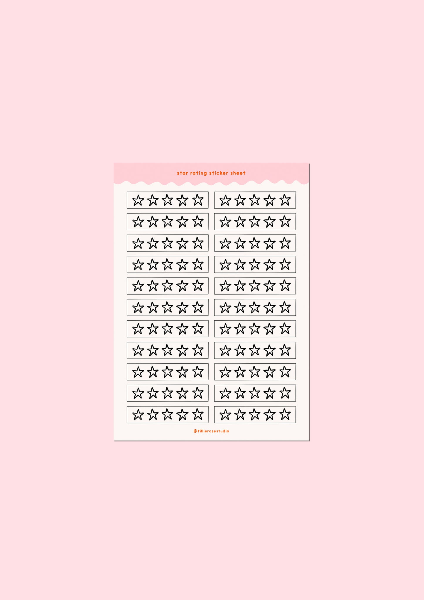 Stars Rating Sticker Sheet