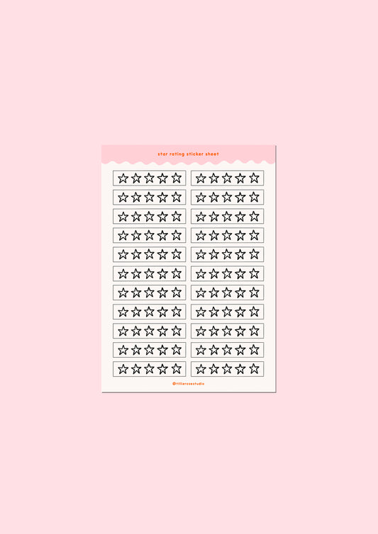 Stars Rating Sticker Sheet