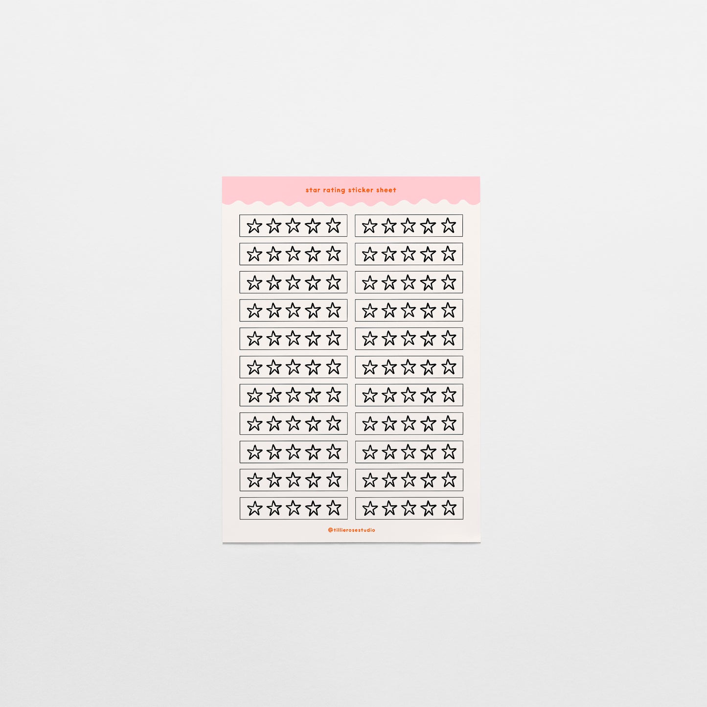 Stars Rating Sticker Sheet