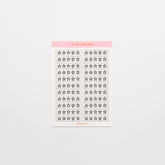 Stars Rating Sticker Sheet