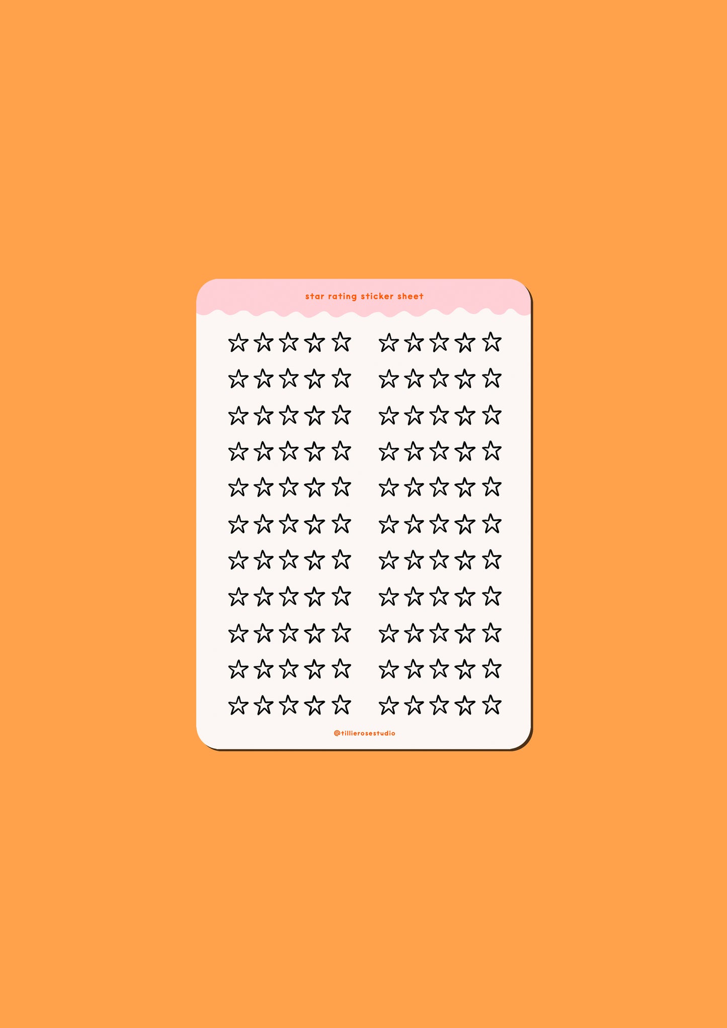 Stars Rating Sticker Sheet