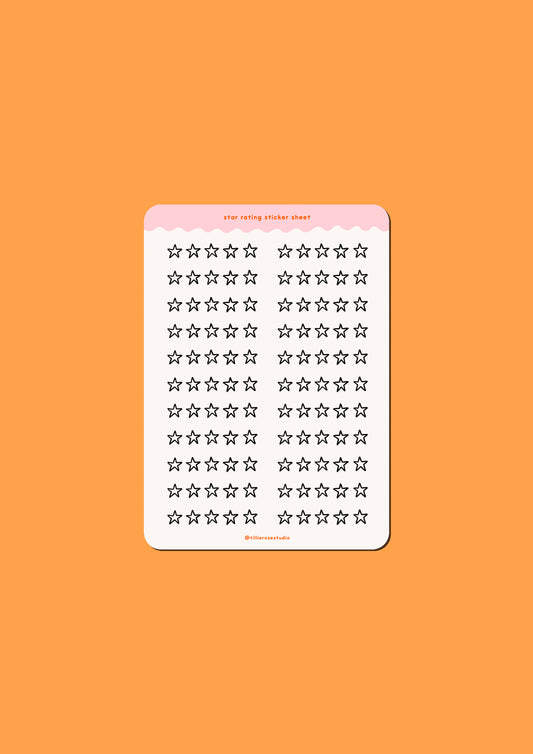 Stars Rating Sticker Sheet