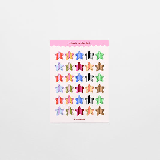 Stripe Stars Sticker Sheet