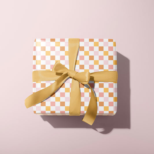 Sunset Checkerboard Wrapping Paper