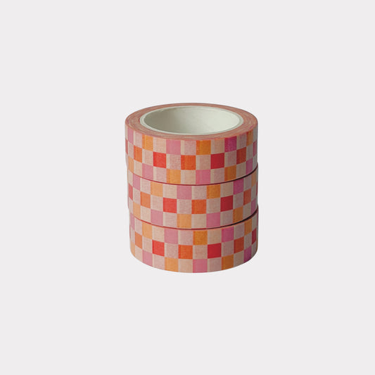Sunset Checkerboard Washi Tape