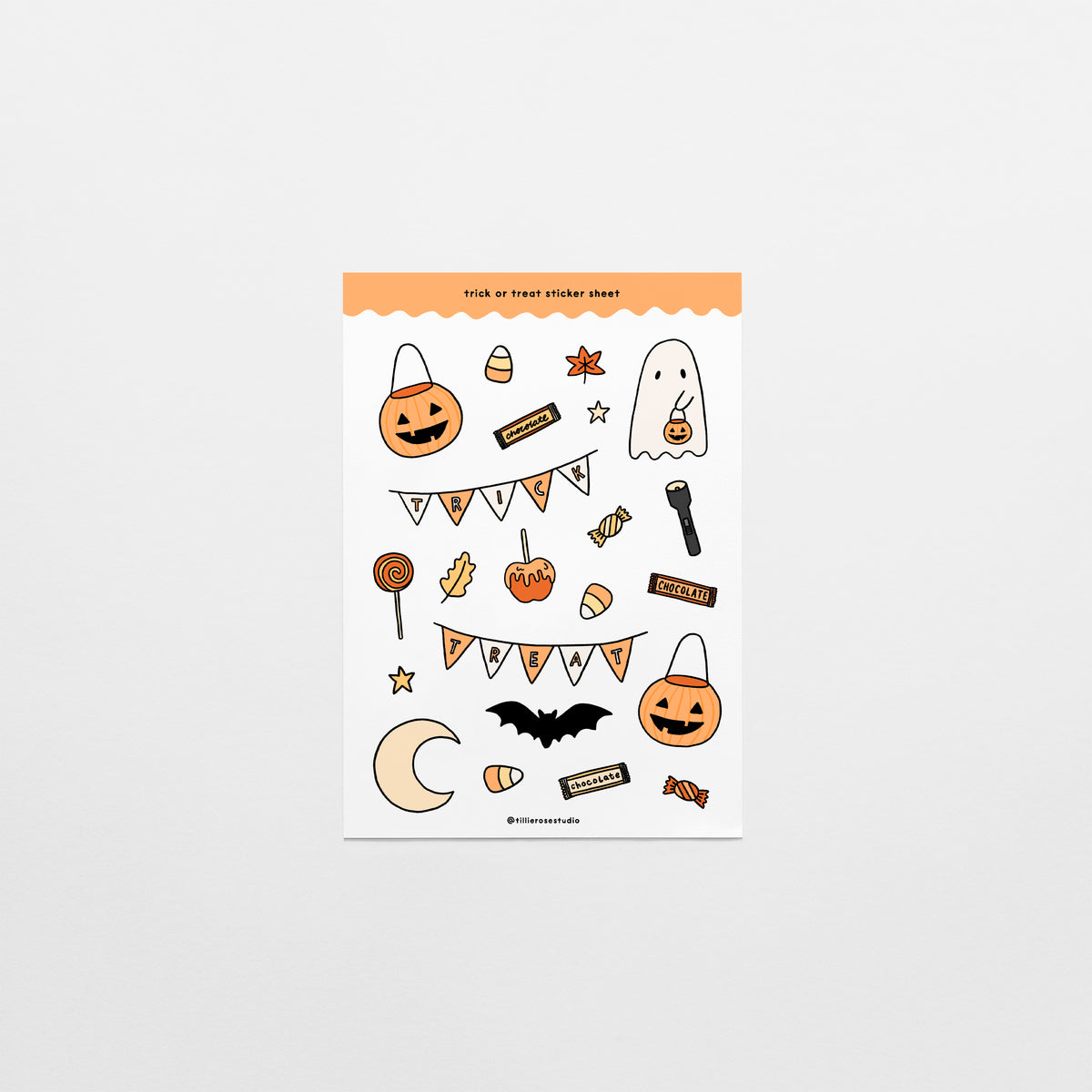 Trick or Treat Sticker Sheet