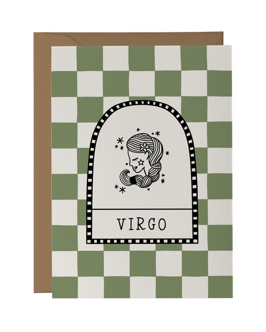 Virgo Zodiac Star Sign Birthday Card