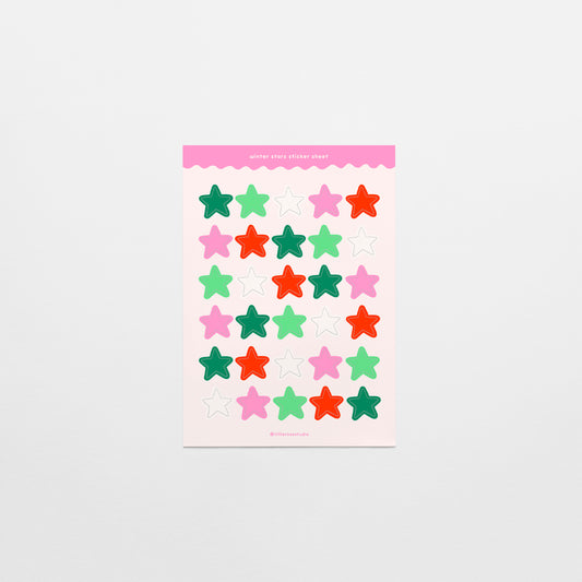 Winter Stars Sticker Sheet