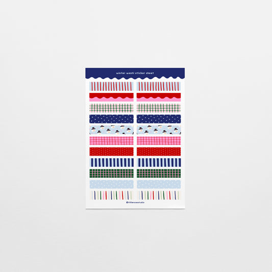 Winter Washi Sticker Sheet
