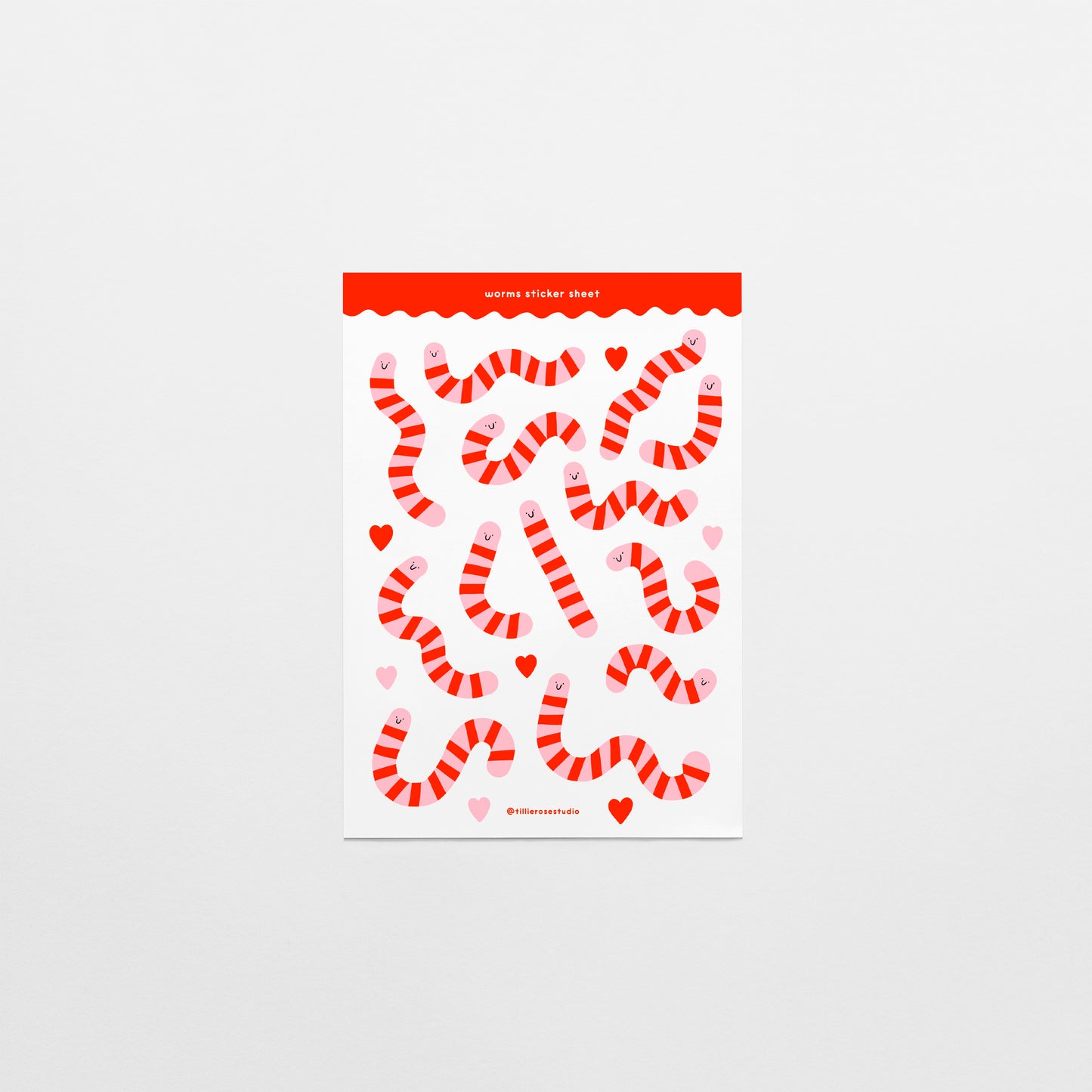Worms Sticker Sheet