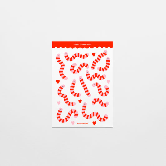 Worms Sticker Sheet
