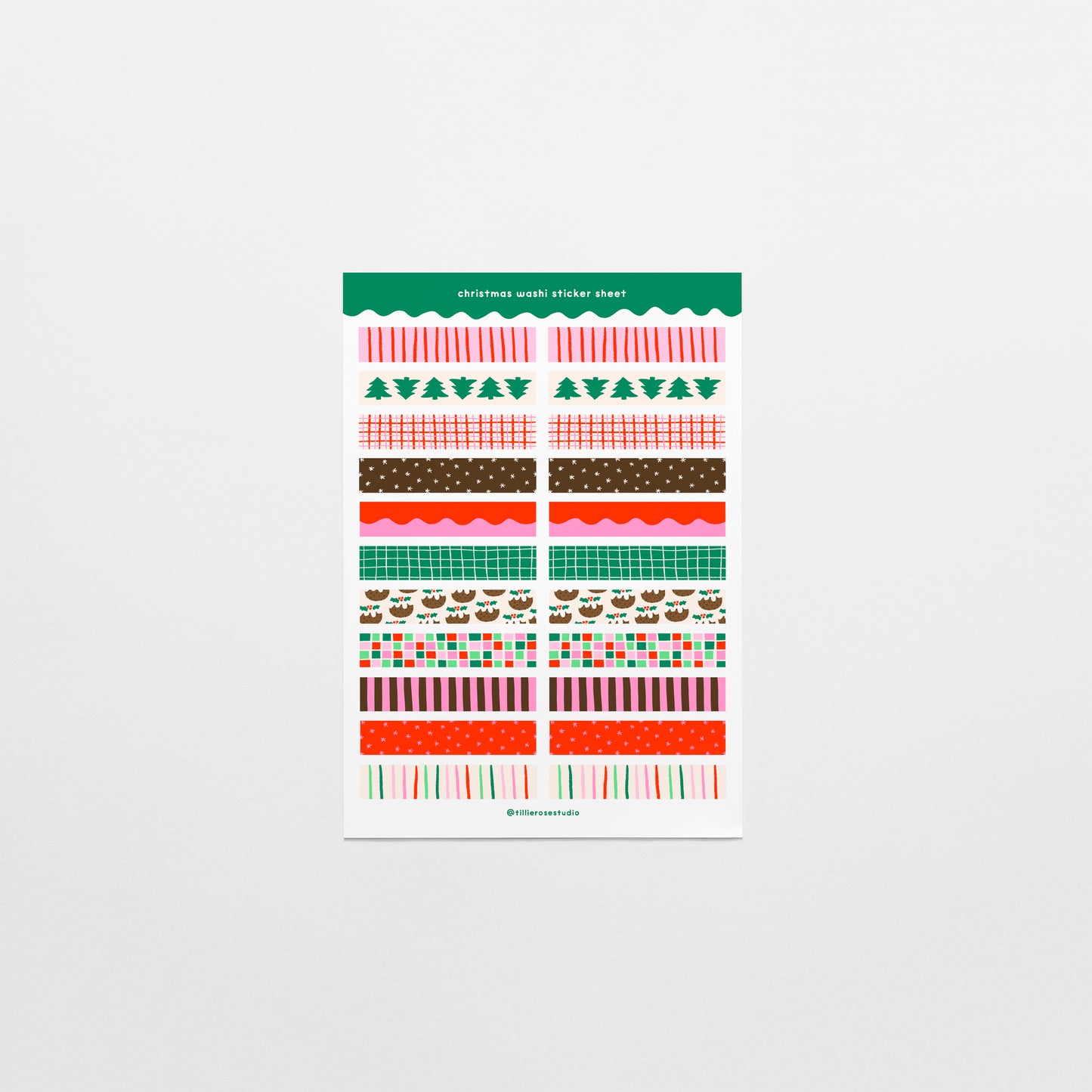 Christmas Washi Sticker Sheet