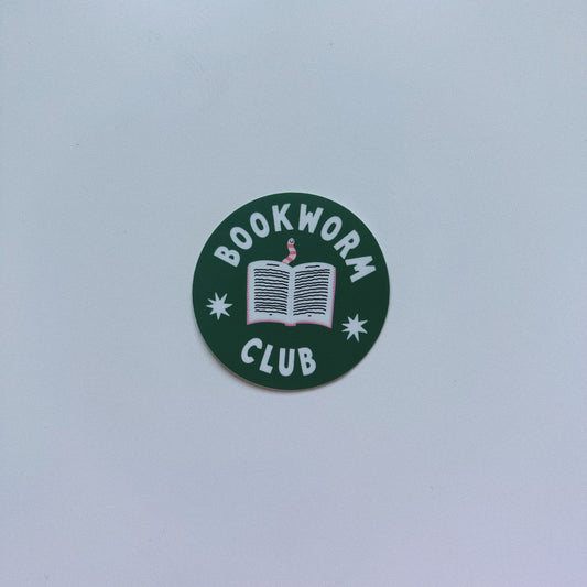 Bookworm Club Vinyl Sticker