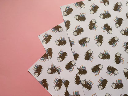 Caterpillar Cake Wrapping Paper