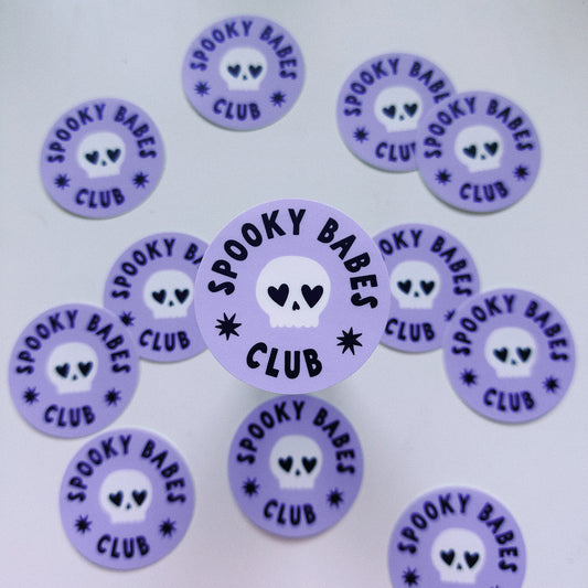 Spooky Babes Club Vinyl Sticker