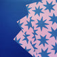 Pink and Blue Stars Wrapping Paper