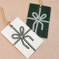 Light Green with Dark Green Bow Gift Tag Pack