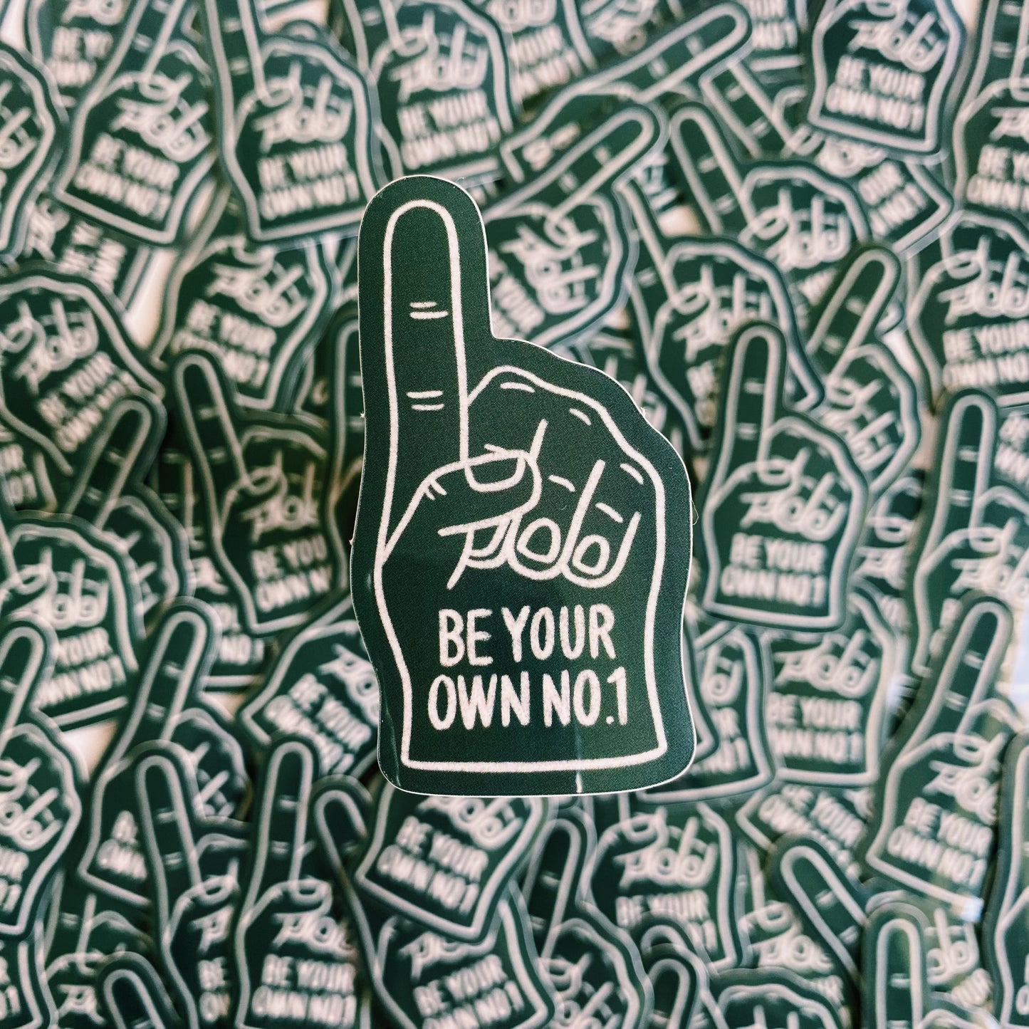 Be Your Own #1 Foam Finger Vinyl Sticker