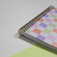 Pastel Checkerboard A5 Spiral Bound Notebook