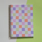 Pastel Checkerboard A5 Spiral Bound Notebook