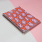 Red and Pink Funky Smiley Faces A5 Spiral Bound Notebook