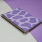 Purple Cow Print A5 Spiral Bound Notebook