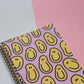 Pink and Yellow Funky Smiley Faces A5 Spiral Bound Notebook