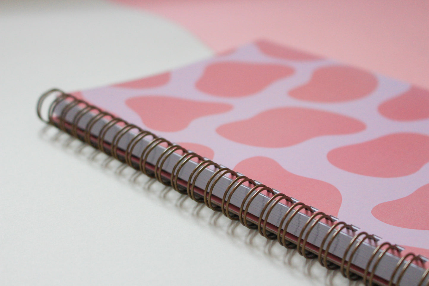 Pink Cow Print A5 Spiral Bound Notebook
