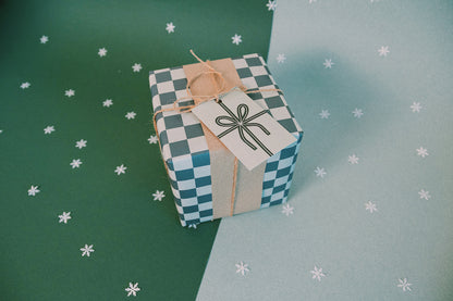 Green Checkerboard Wrapping Paper