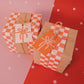 Pink and Red Checkerboard Wrapping Paper