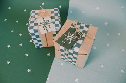 Green Checkerboard Wrapping Paper