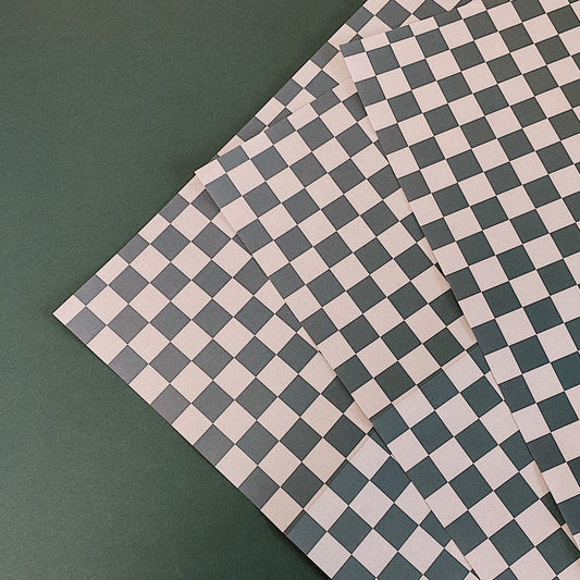 Green Checkerboard Wrapping Paper
