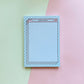 Note to Self A5 Checkered Notepad | Checkerboard Deskpad | Pastel Aesthetic Planner | Organisation