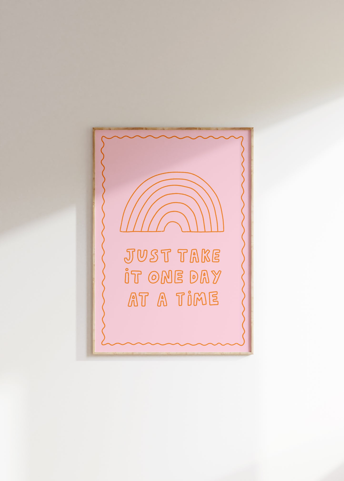 Just Take it One Day at a Time Illustrated Quote Print